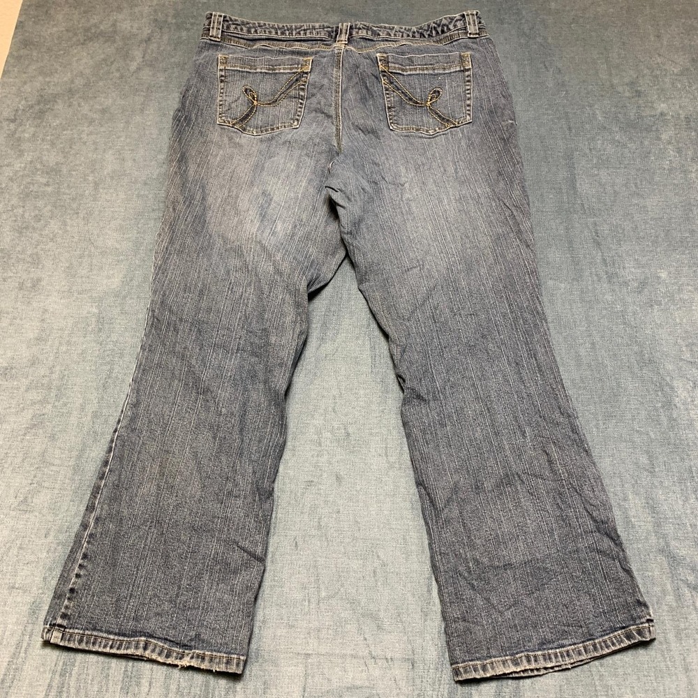 L.A. Blues Jeans Women 20W 40x30 Blue Denim Stretch Mid Rise Medium Wash Bootcut